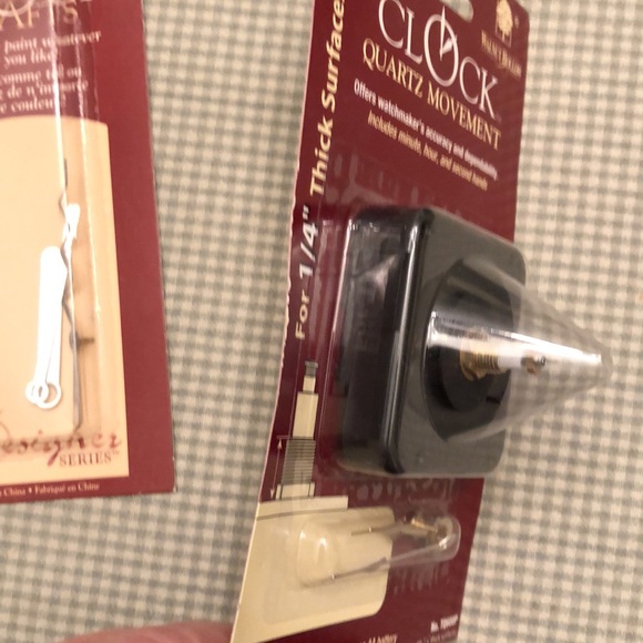 NWOT WALNUT HOLLOW CLOCK QUARTZ MOVEMENT TQ600P 1/4” + EXTRA DESIGNER HANDS #476 - Picture 8 of 11